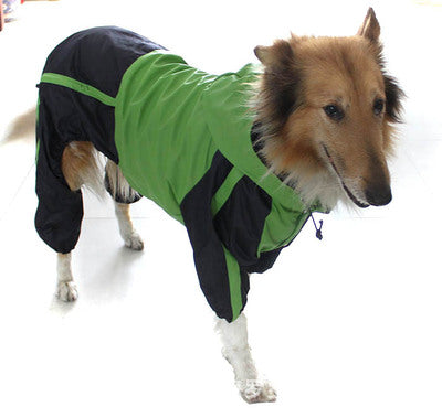 KFX-4351805 Waterproof Nylon Raincoat for Large Dogs - Sizes L-XS to L-XL