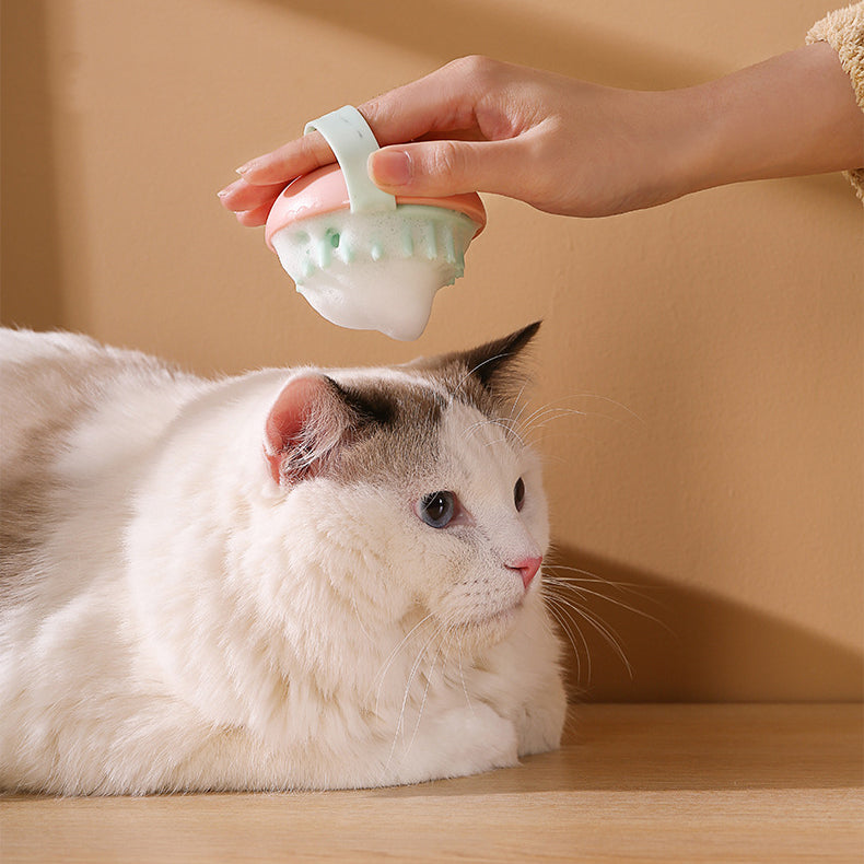 KFX-4355261 Silicone Pet Bath Massage Brush for Cats and Dogs – Soft Comb for Grooming and Relaxation