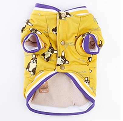 KFX-4357565 Winter Dog Clothes in Cotton - Purple & Dark Blue, Sizes XS to XXL