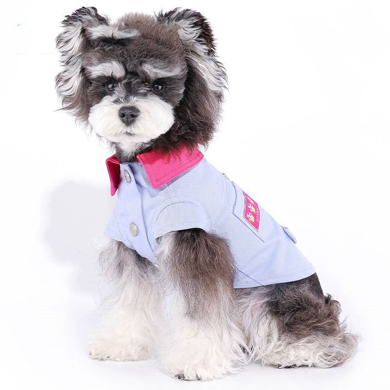 KFX-4358973 Summer Vest for Small Dogs with Traction Rope in Blue and Purple, Available in Multiple Sizes
