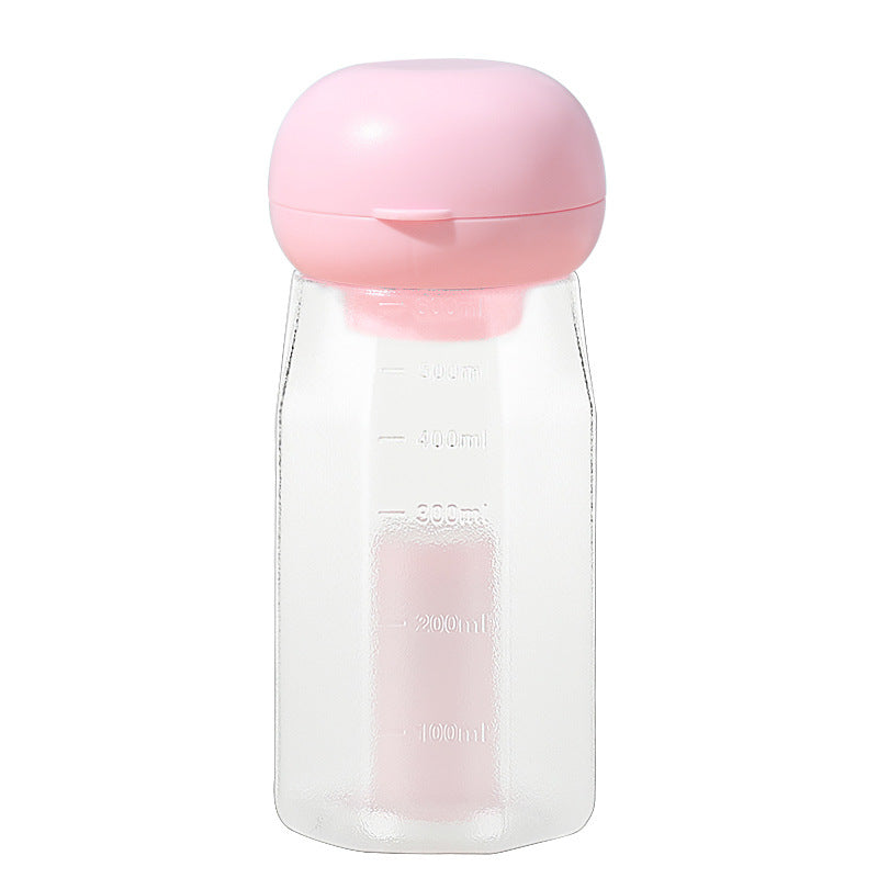KFX-4359229 Portable Water Cup with Detachable Stool Bag - High Temperature Resistant, 600ml Capacity, Multiple Colors
