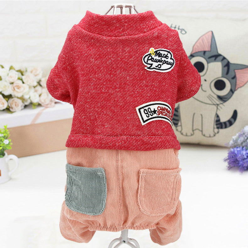 KFX-4363325 Four-Legged Pet Clothes for Dogs – Available in Sizes XS to XL, Comfortable Polyester Material