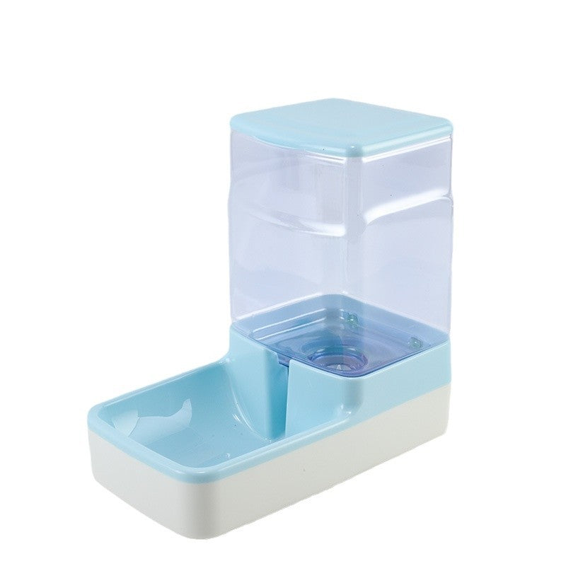 KFX-4364989 Portable Automatic Pet Feeder and Water Dispenser for Cats - Blue, Pink, Gray