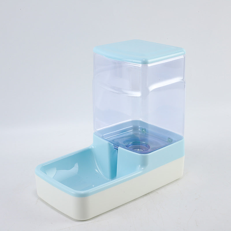 KFX-4364989 Portable Automatic Pet Feeder and Water Dispenser for Cats - Blue, Pink, Gray