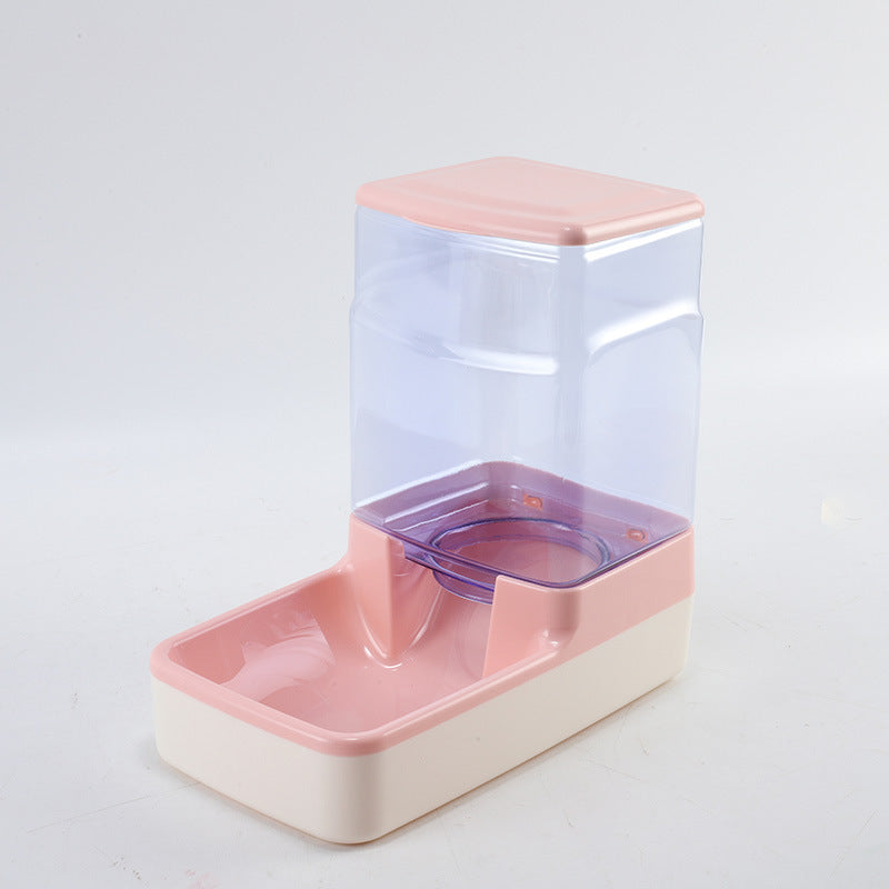 KFX-4364989 Portable Automatic Pet Feeder and Water Dispenser for Cats - Blue, Pink, Gray