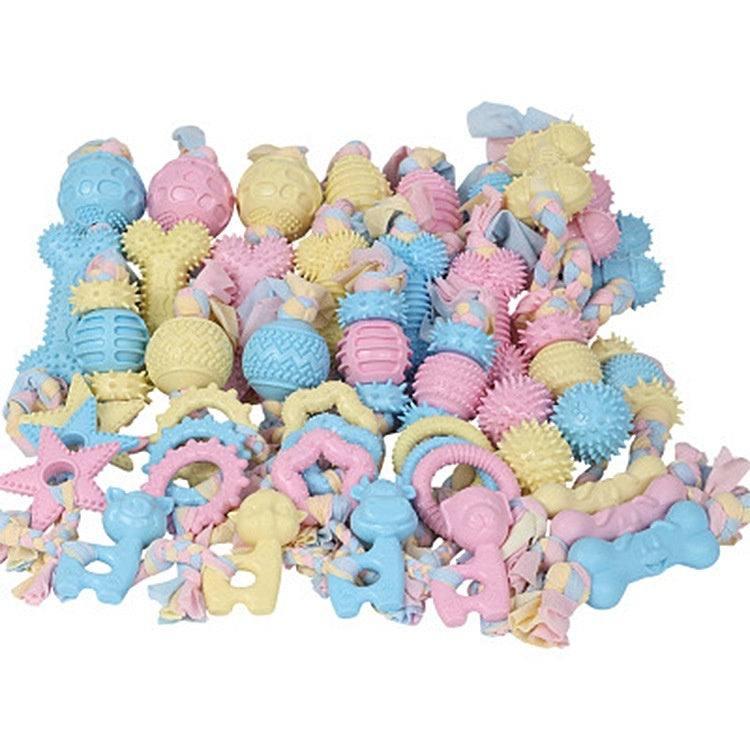 KFX-4366397 Durable Bite-Resistant Dog Toy in Multiple Colors and Shapes for Playful Pets