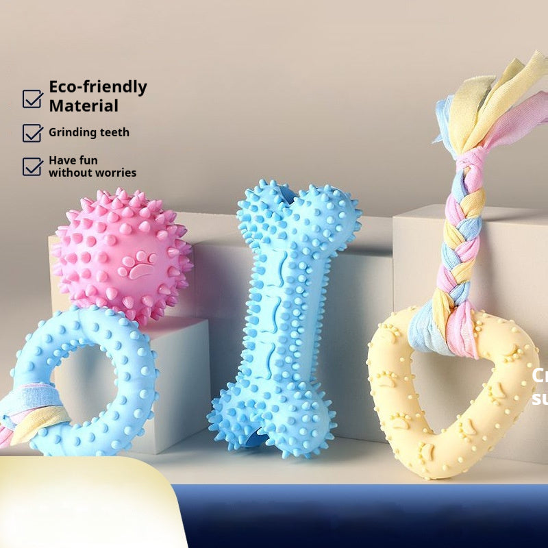 KFX-4366397 Durable Bite-Resistant Dog Toy in Multiple Colors and Shapes for Playful Pets