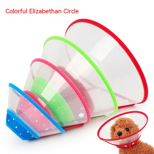 KFX-4366525 Anti-Bite Protective Cover for Pets - Soft Edge Postoperative Recovery Collar in Multiple Colors