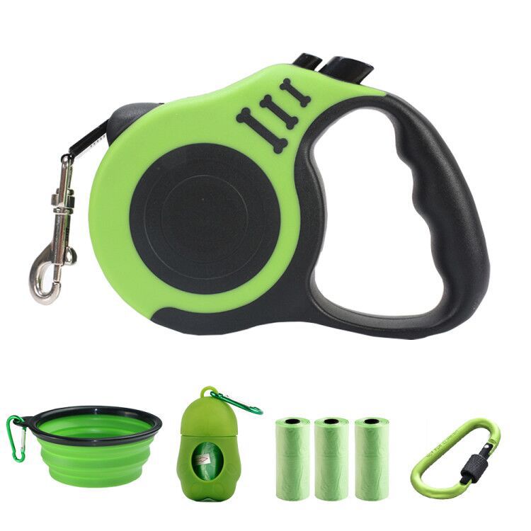 KFX-4368701 Retractable 5m Traction Rope for Dogs and Cats - Convenient One-Finger Control Leash