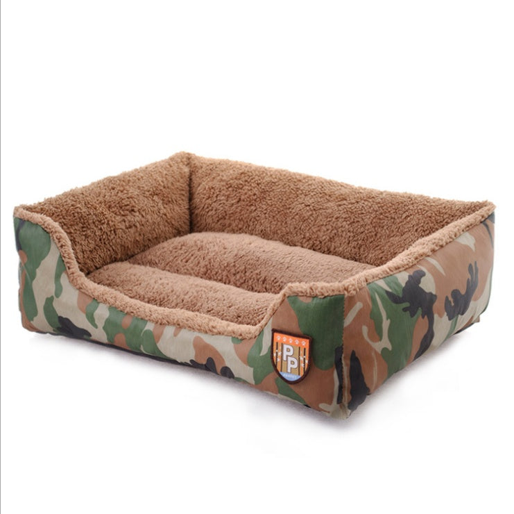 KFX-4368957 Military Style Camouflage Pet Kennel - Waterproof Oxford with 3D PPCotton Fill - Available in S, M, L Sizes