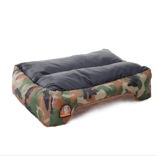 KFX-4368957 Military Style Camouflage Pet Kennel - Waterproof Oxford with 3D PPCotton Fill - Available in S, M, L Sizes