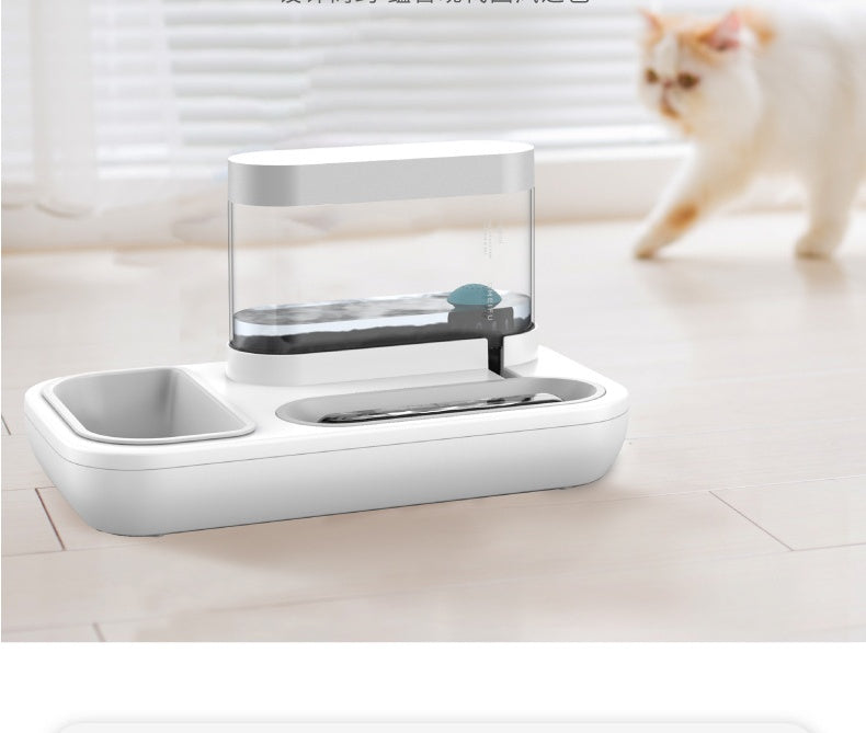 KFX-4369085 Automatic Pet Water Feeding Double Bowl with 1.5L Capacity for Cats and Dogs