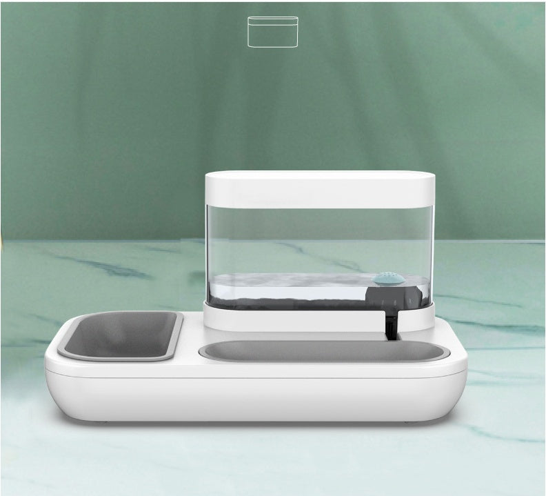 KFX-4369085 Automatic Pet Water Feeding Double Bowl with 1.5L Capacity for Cats and Dogs