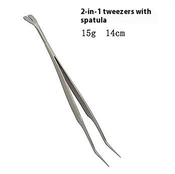 KFX-4370365 Stainless Steel Tick Removal Tweezers for Dogs and Cats with Black PVC Bag