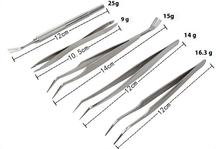 KFX-4370365 Stainless Steel Tick Removal Tweezers for Dogs and Cats with Black PVC Bag