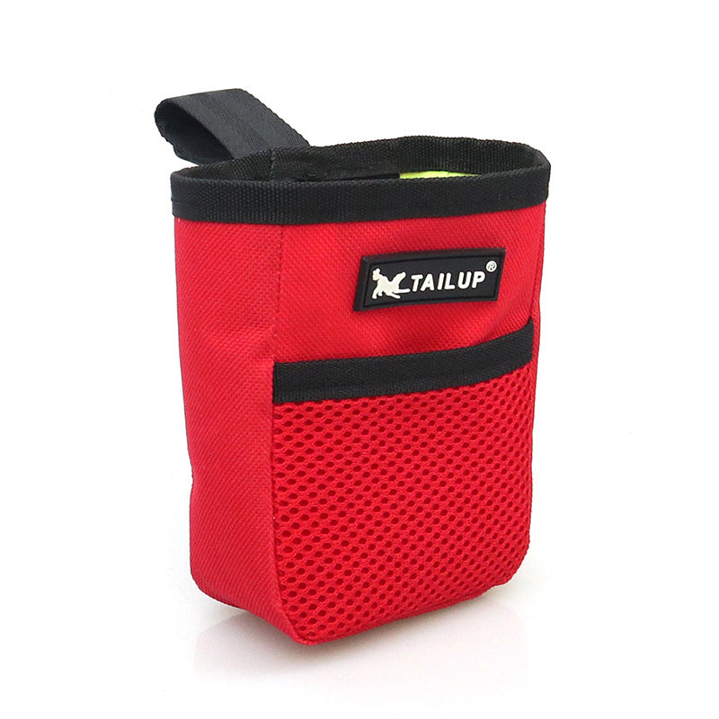 KFX-4371133 Portable Dog Snack Training Bag with Safety Strap - Compact Oxford Material, Available in Black, Red, Camouflage