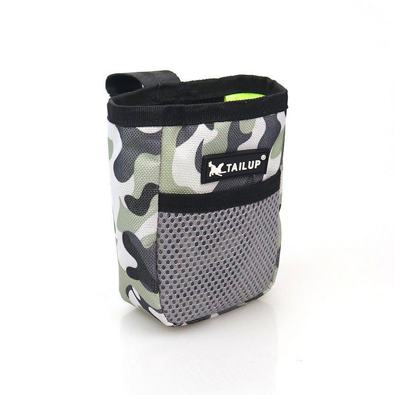 KFX-4371133 Portable Dog Snack Training Bag with Safety Strap - Compact Oxford Material, Available in Black, Red, Camouflage