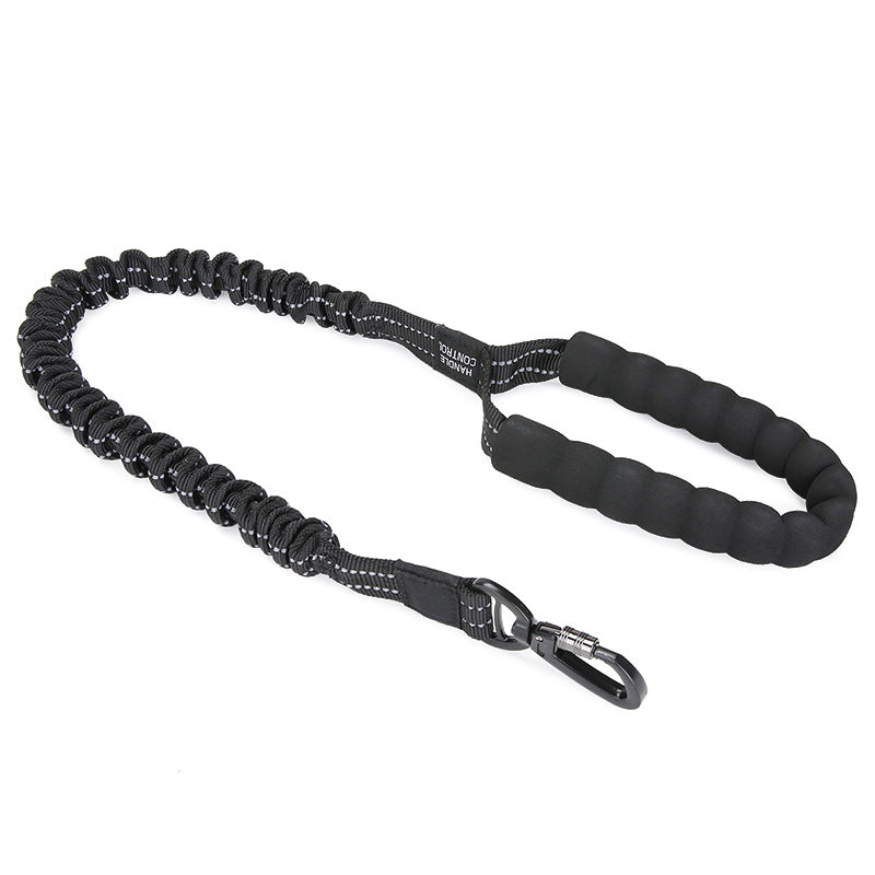 KFX-4373949 Elastic Nylon Dog Leash for Small to Large Dogs - High Elasticity, Multiple Colors Available