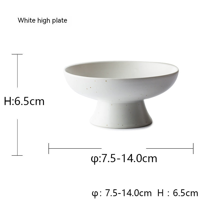 KFX-4374845 Stylish High Leg Ceramic Cat Food Bowl in Black and Gold, 14cm Diameter