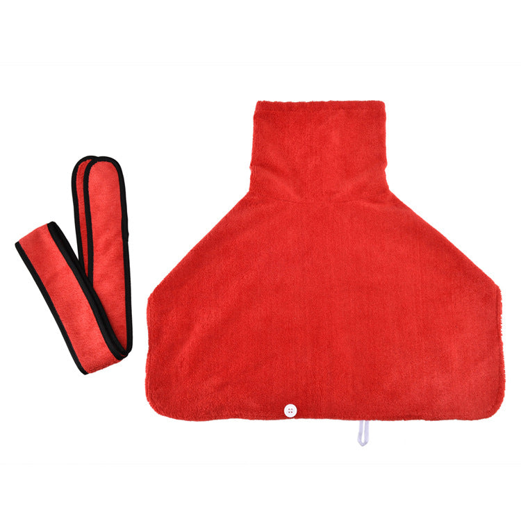 KFX-4380093 Super Absorbent Dog Towel Bathrobe for Medium and Large Dogs - Adjustable Fit and Easy Wear