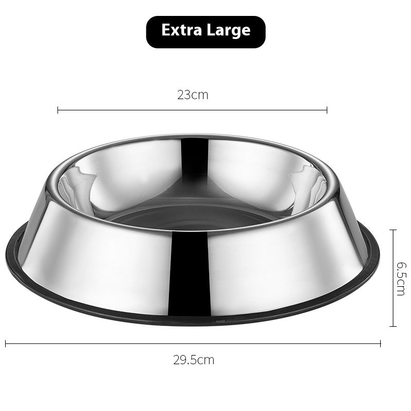 KFX-4380605 Stainless Steel Non-Slip Dog Bowl - Anti-Fall Design for Pets