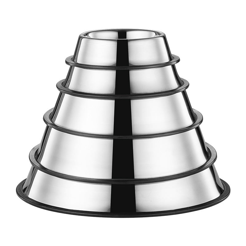 KFX-4380605 Stainless Steel Non-Slip Dog Bowl - Anti-Fall Design for Pets