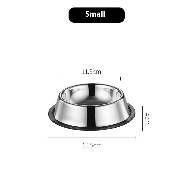 KFX-4380605 Stainless Steel Non-Slip Dog Bowl - Anti-Fall Design for Pets