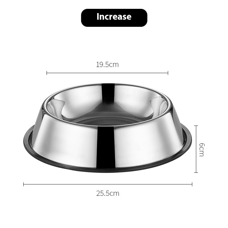 KFX-4380605 Stainless Steel Non-Slip Dog Bowl - Anti-Fall Design for Pets