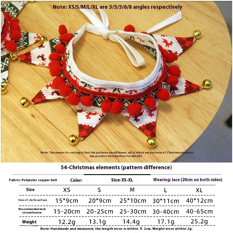 KFX-4380989 Pet Holiday Dress Up Scarf with Butterfly Bow Tie - Various Festive Colors Available