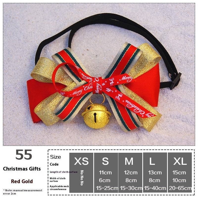 KFX-4380989 Pet Holiday Dress Up Scarf with Butterfly Bow Tie - Various Festive Colors Available