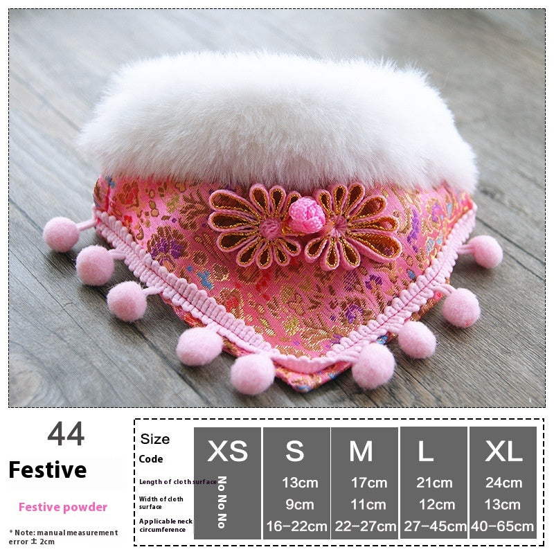 KFX-4380989 Pet Holiday Dress Up Scarf with Butterfly Bow Tie - Various Festive Colors Available