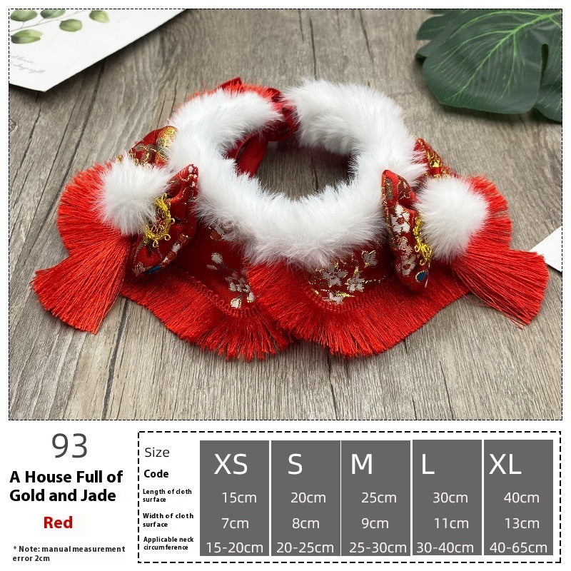 KFX-4380989 Pet Holiday Dress Up Scarf with Butterfly Bow Tie - Various Festive Colors Available