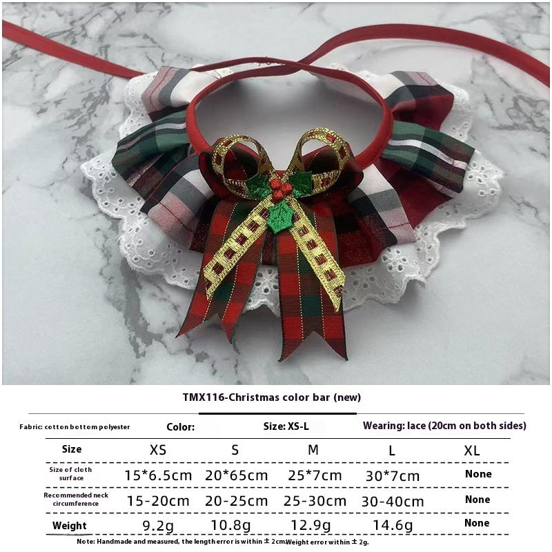 KFX-4380989 Pet Holiday Dress Up Scarf with Butterfly Bow Tie - Various Festive Colors Available