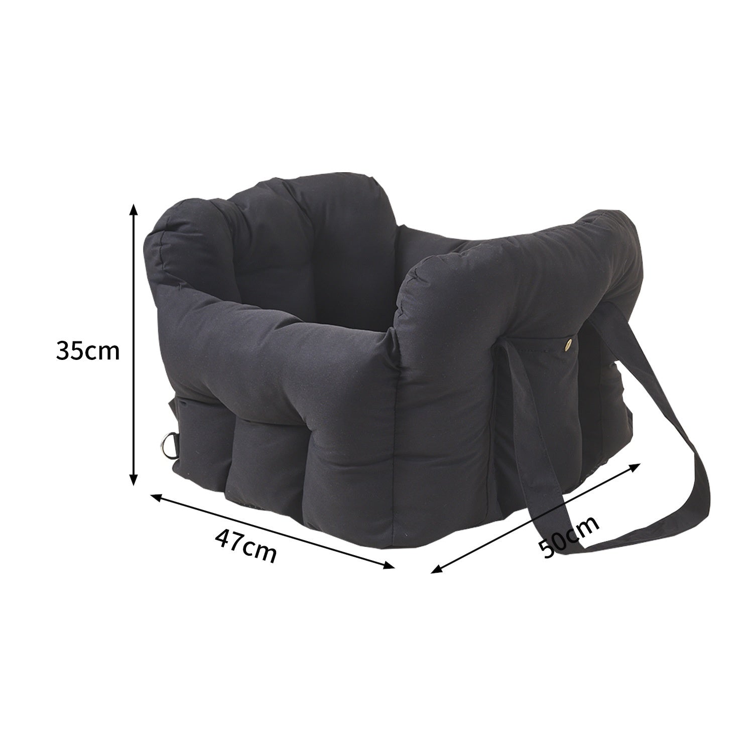 KFX-4382653 Portable Dog and Cat Safety Seat - Versatile Pet Carrier Backpack for Front Passenger Seat