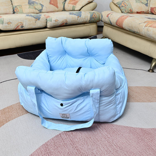 KFX-4384445 Portable Car Kennel for Dogs - Four Seasons Universal Pet Go Out with Net Pockets in Multiple Colors