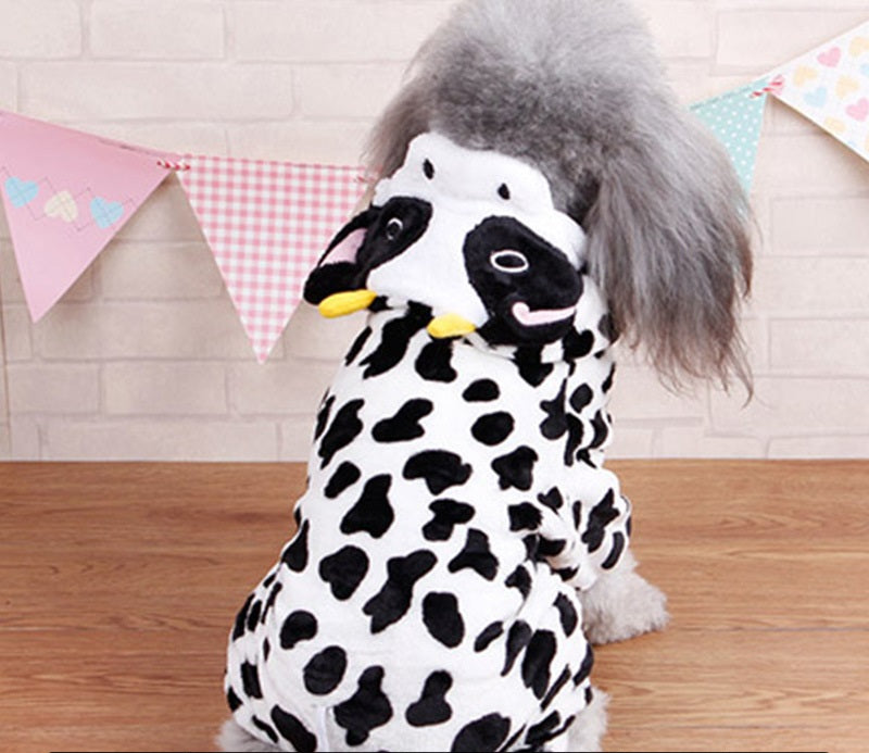 KFX-4384573 Cozy Cartoon Coral Fleece Dog Costumes for Autumn and Winter