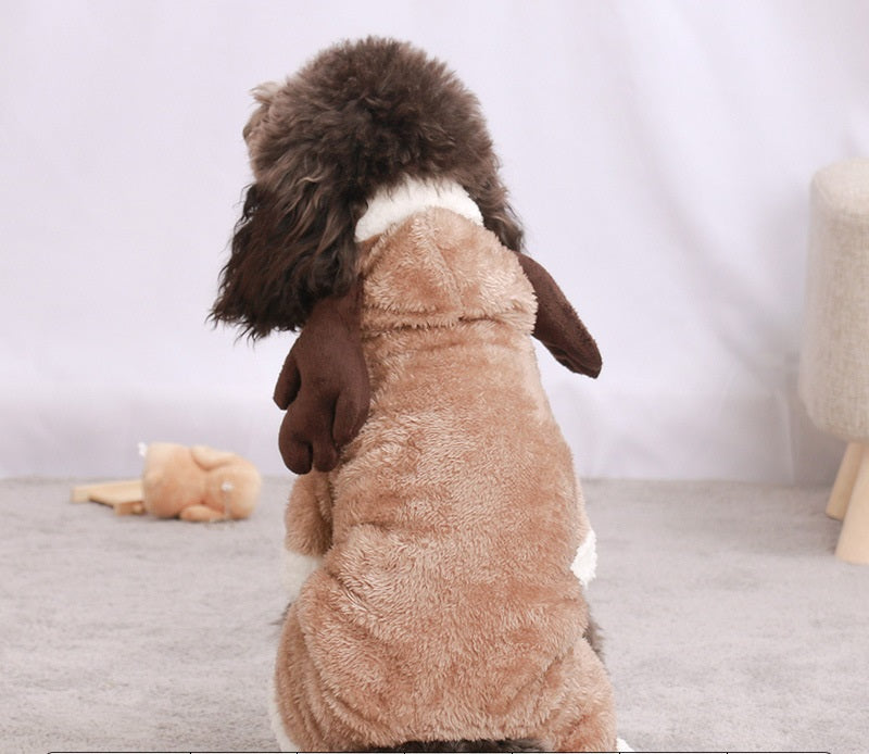 KFX-4384573 Cozy Cartoon Coral Fleece Dog Costumes for Autumn and Winter