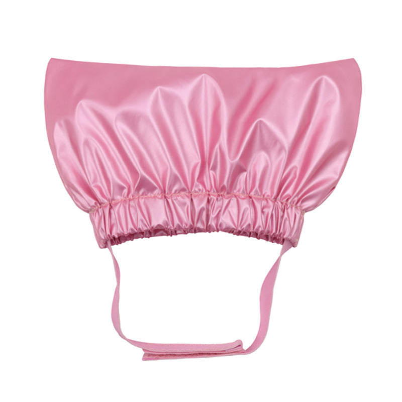 KFX-4385213 Adjustable Waterproof Shower Cap for Cats and Dogs - Monochrome Design in Silver, Pink, Gold