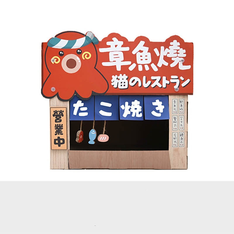 KFX-4386365 Japanese Style Cat Scratch Board with Grilled Octopus Ball Design