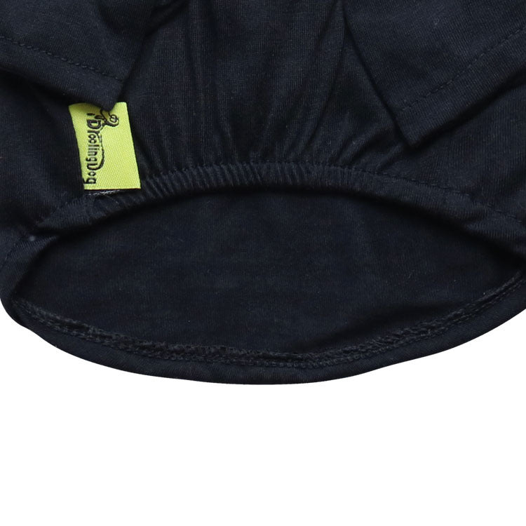 KFX-4386749 Small Dog Teddy Printed Plaid Collar T-Shirt - Black/Pink, Black/Yellow, Black/Blue