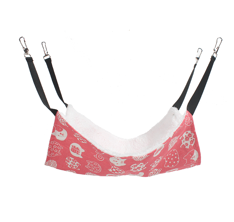 KFX-4387773 Breathable Cotton Linen and Lamb Velvet Pet Hammock, Multiple Sizes Available