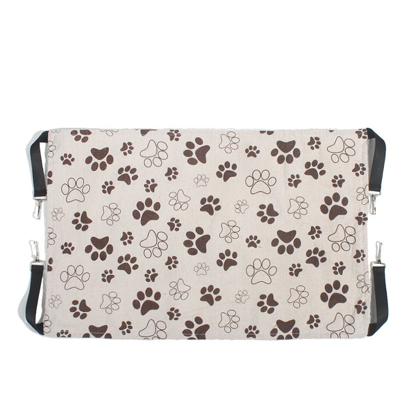 KFX-4387773 Breathable Cotton Linen and Lamb Velvet Pet Hammock, Multiple Sizes Available