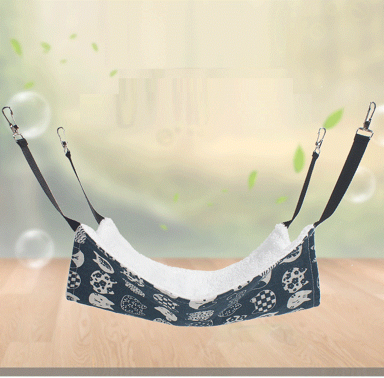 KFX-4387773 Breathable Cotton Linen and Lamb Velvet Pet Hammock, Multiple Sizes Available