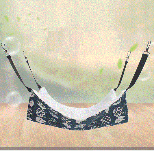 KFX-4387773 Breathable Cotton Linen and Lamb Velvet Pet Hammock, Multiple Sizes Available