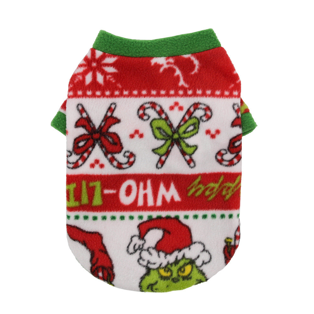 KFX-4391229 Cozy Christmas Dog Sweater in Fleece - Multiple Festive Designs and Sizes