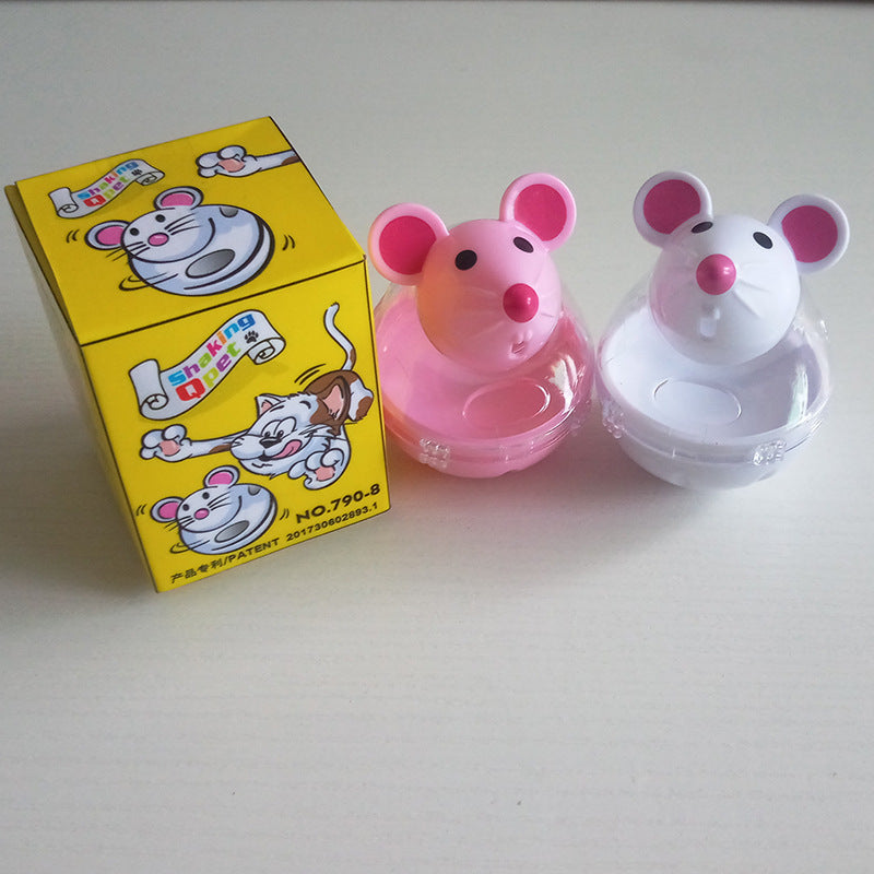 KFX-4392125 Leaky Tumbler Ball for Cats - Interactive Mouse Design, 5cm Diameter, 7cm Height, 33.6g