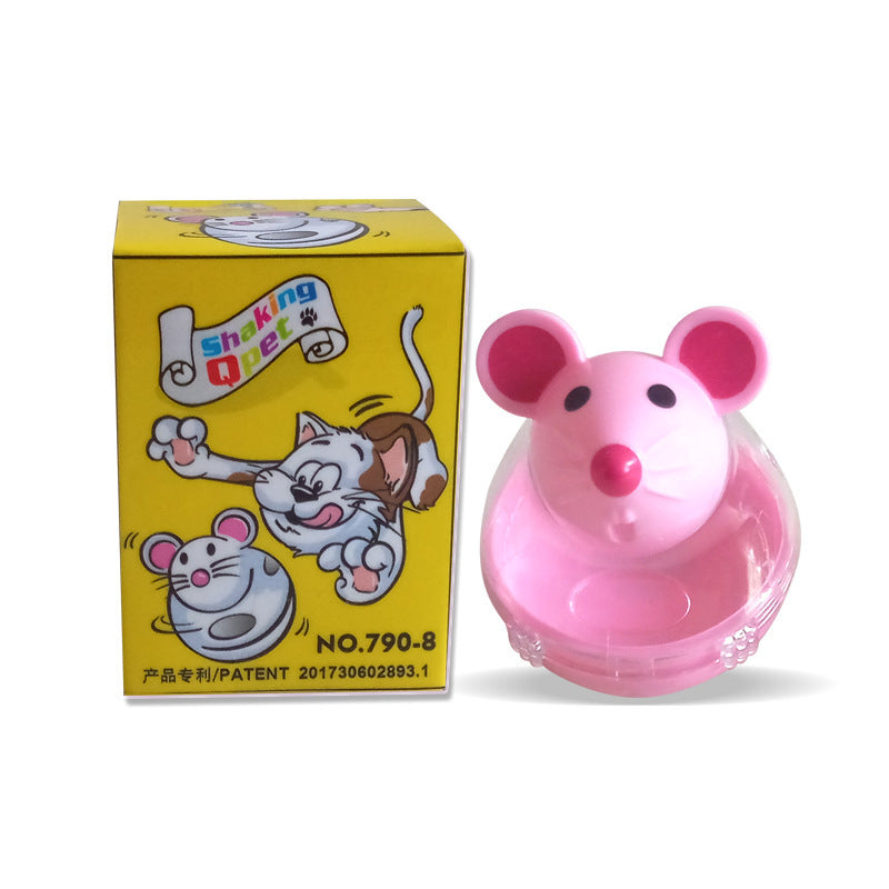 KFX-4392125 Leaky Tumbler Ball for Cats - Interactive Mouse Design, 5cm Diameter, 7cm Height, 33.6g