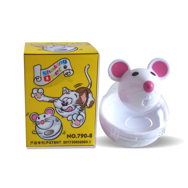 KFX-4392125 Leaky Tumbler Ball for Cats - Interactive Mouse Design, 5cm Diameter, 7cm Height, 33.6g