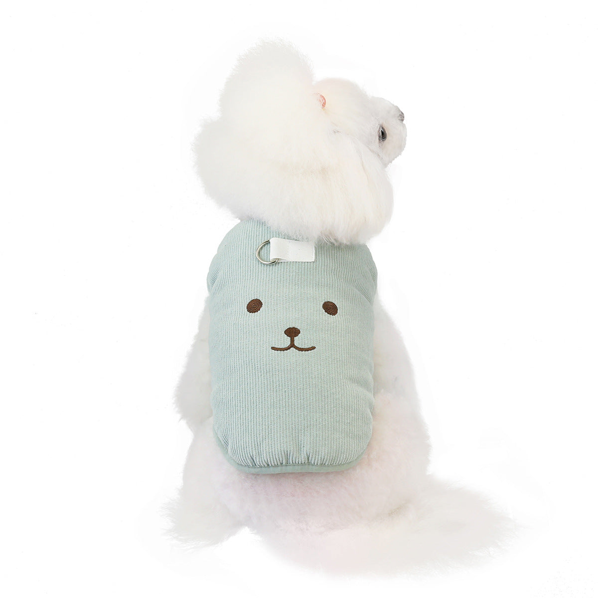 KFX-4392509 Cozy Cotton Pet Dog Vest with Bear Embroidery for Autumn and Winter