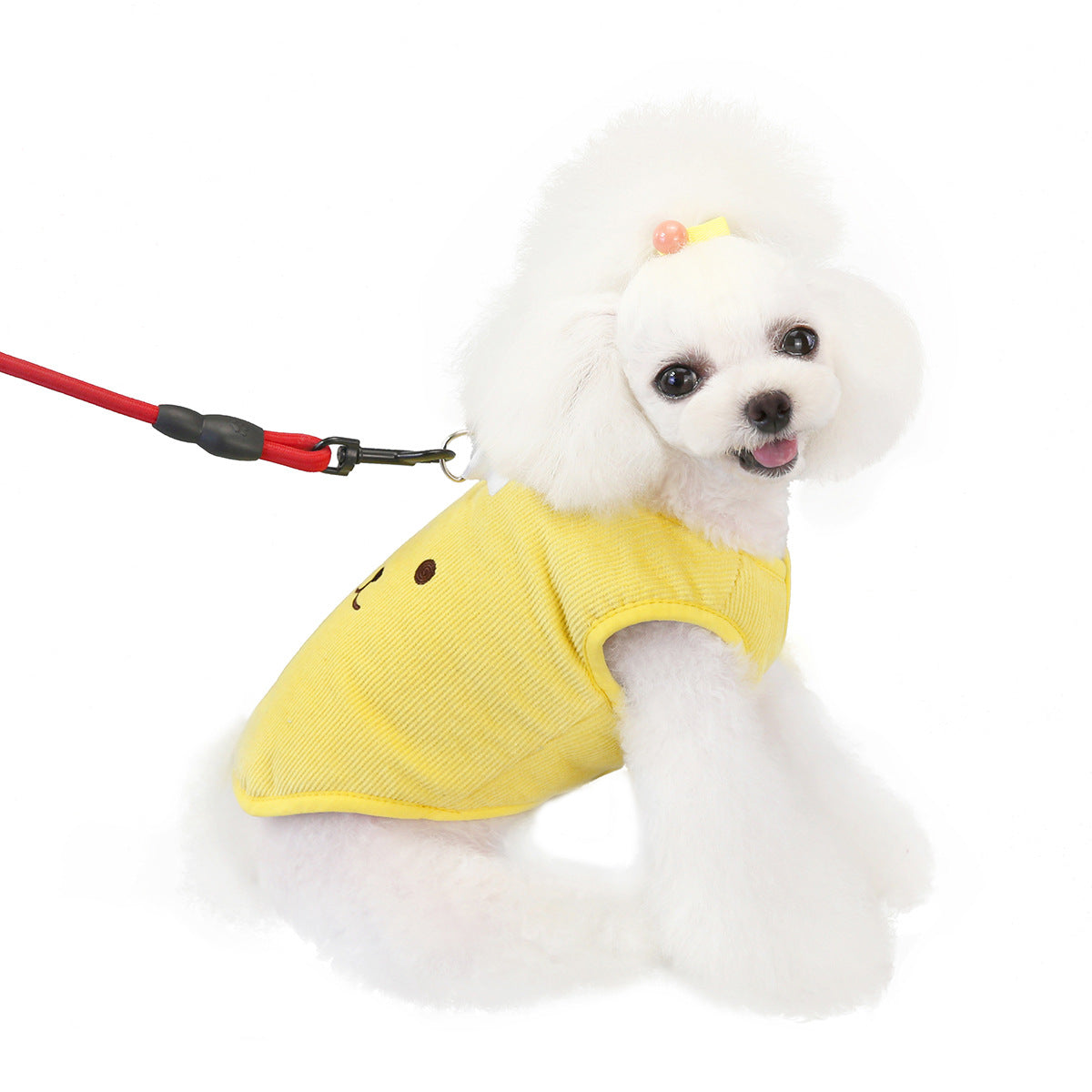 KFX-4392509 Cozy Cotton Pet Dog Vest with Bear Embroidery for Autumn and Winter